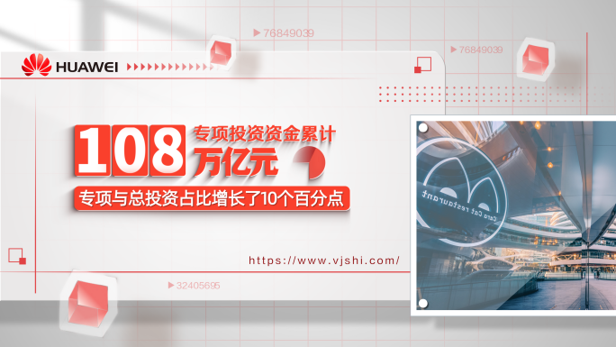 红色年终图文数据展示