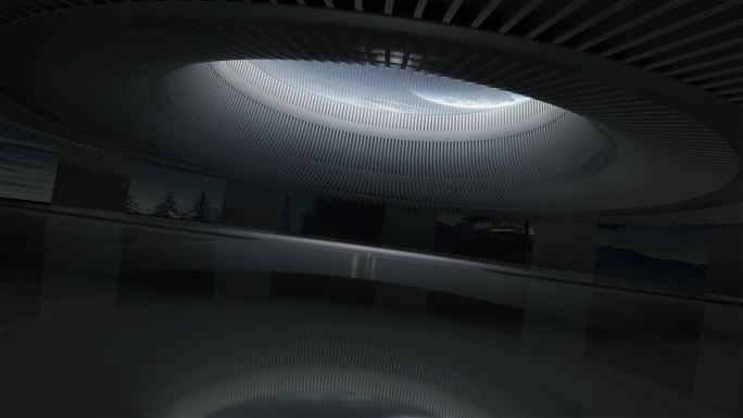 未来感建筑光影空间场景C4D工程