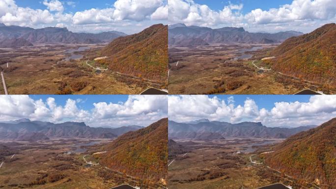 4K大九湖秋天山间延时