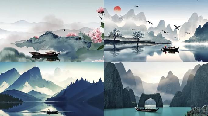 中国风水墨意境山水