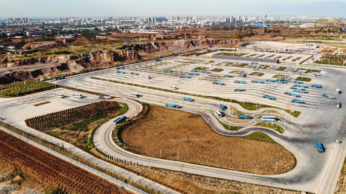 大型驾校 驾校训练场地航拍