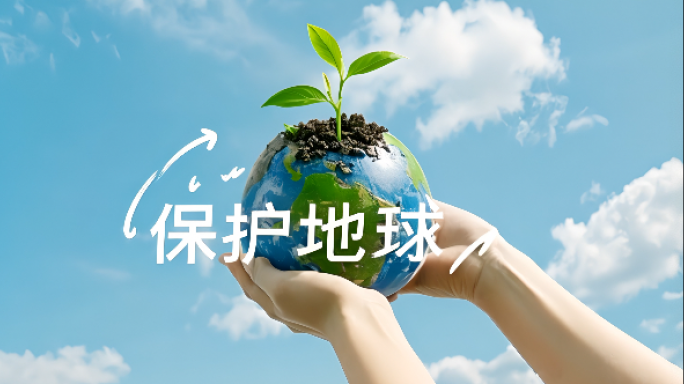绿色的生态循环可持续发展的未来绿色地球