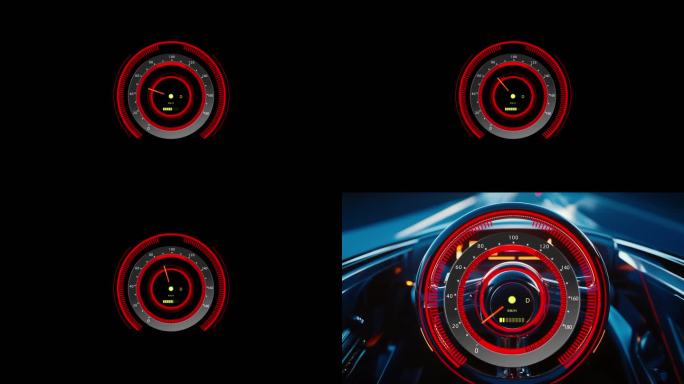 汽车仪表盘科技感展示ae