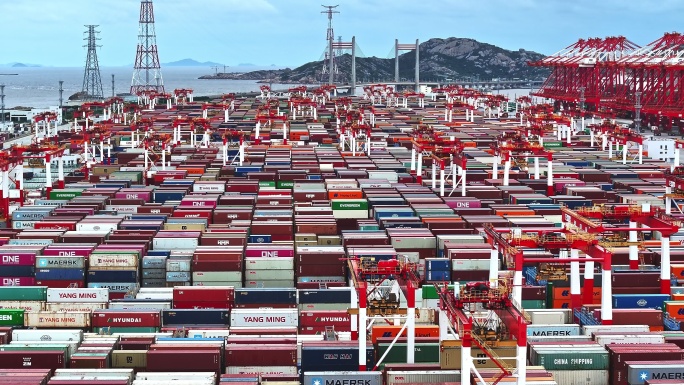 4K上海洋山港自动化港口装卸作业