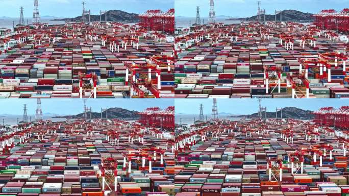 4K上海洋山港自动化港口装卸作业