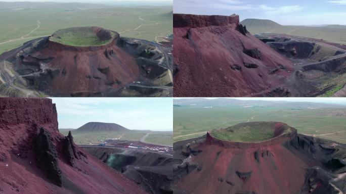 火山地貌航拍景观（乌兰哈达火山）