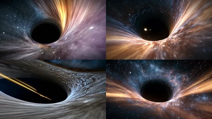 黑洞宇宙时空隧道 星云漩涡星际旅行