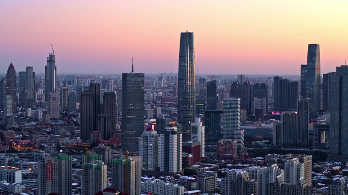 天津夜景航拍