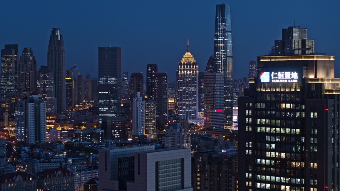 天津夜景航拍