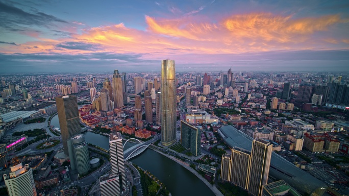 天津夜景航拍