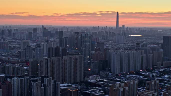 天津夜景航拍