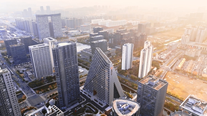 杭州余杭区未来科技城航拍
