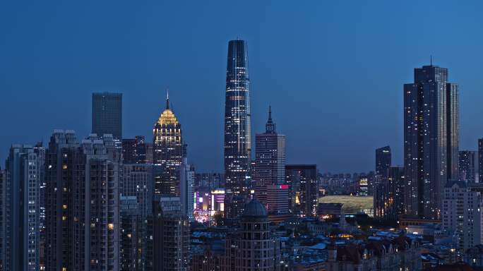 天津夜景航拍