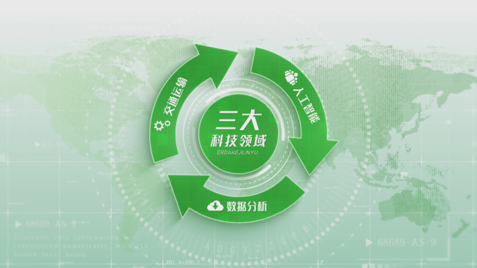 简洁绿色环保闭环文字信息分类