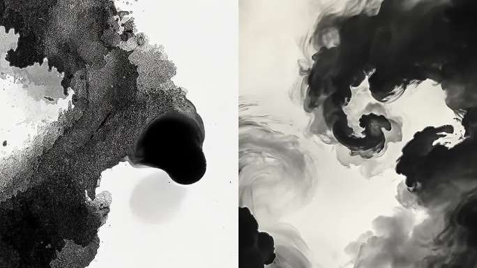 竖屏水墨背景视频