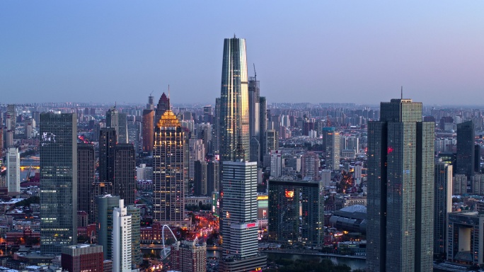 天津夜景航拍