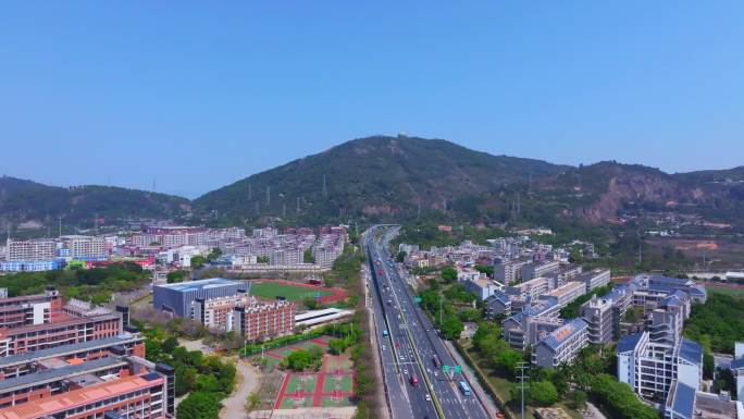 厦门城市公路与建筑全景