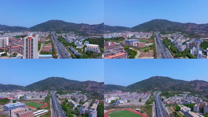 厦门城市公路与建筑全景