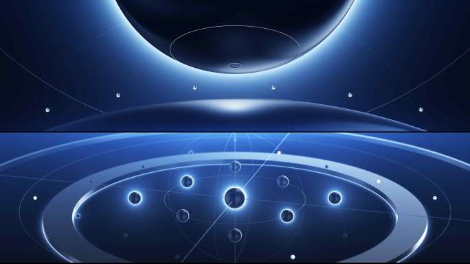 科技蓝色空间粒子运动宣传视频