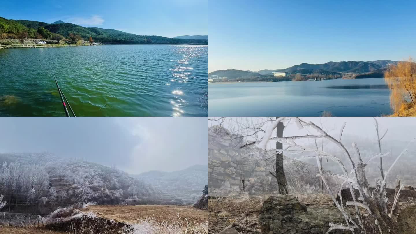 湖光山色雾凇美景