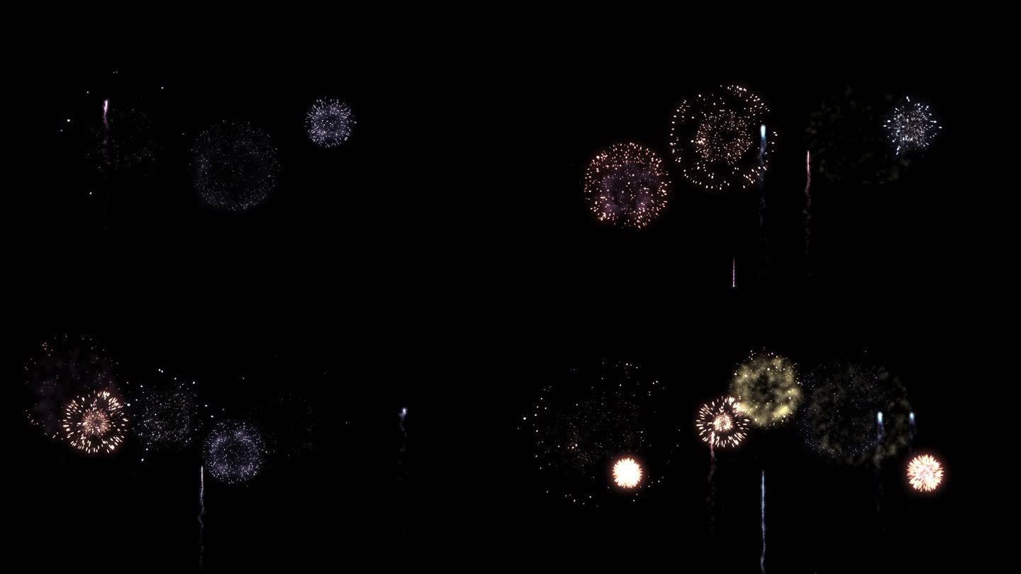 烟花礼花绽放带透明通道