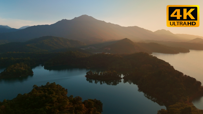 山水湖泊航拍 湖光山色自然风光风景视频