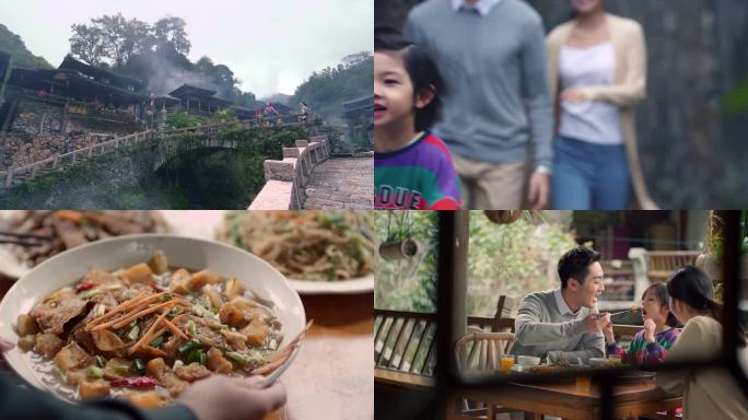 4K朋友家人旅行旅游美食聚餐