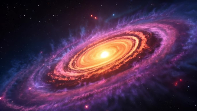 旋转星空梦幻唯美旋转宇宙银河科技地球粒子