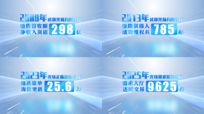简洁明亮数据展示 科技数据