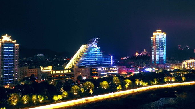 4K温州永嘉夜景航拍延时