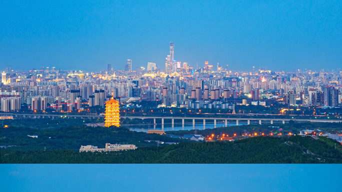 北京蓝调时刻城市亮灯夜景合集