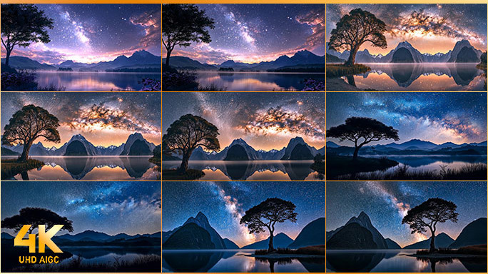 星空秘境宇宙探索 天文观测星河璀璨夜空美