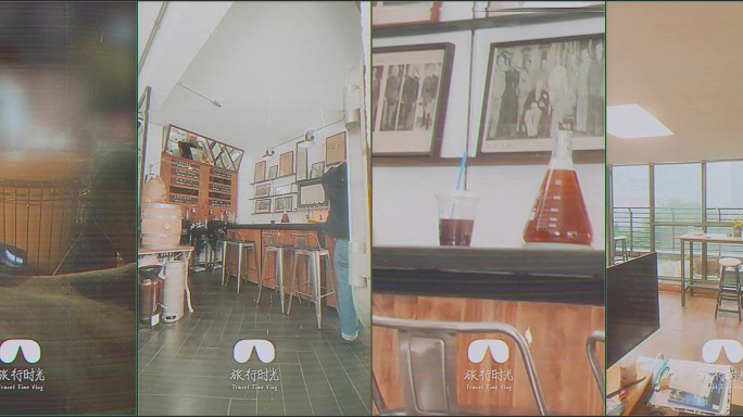 清晰视频变老视频滤镜DV界面竖屏AE模板