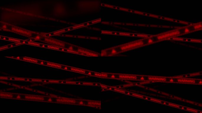4K红色危险警告注意安全警戒线AE模板