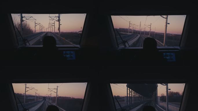 北京大兴机场地铁第一视角日落旅程