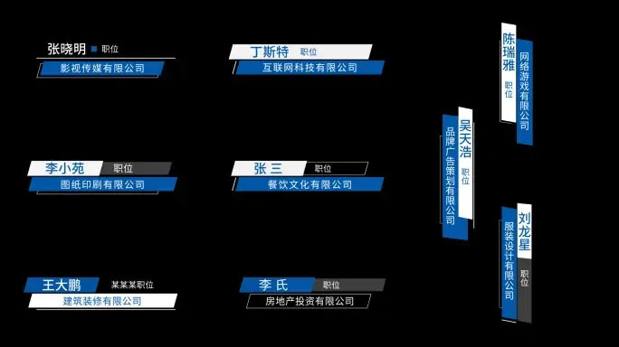 企业人物访谈包装 简洁字幕人名条