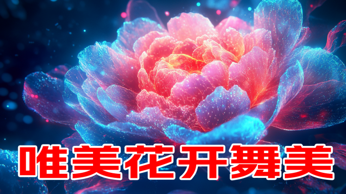 花舞美唯美花开 全息花舞台舞美 东方美学