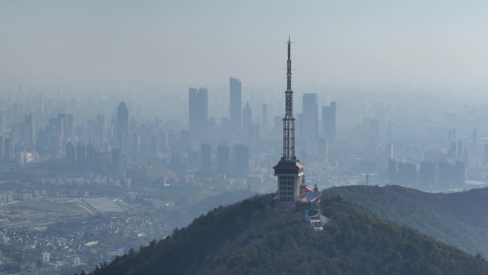 无锡惠山森林公园航拍4k