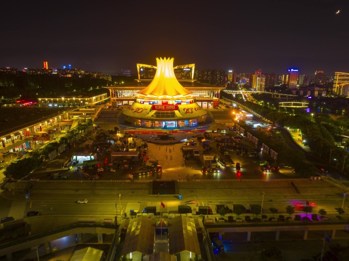 南宁国际会展中心夜景延时