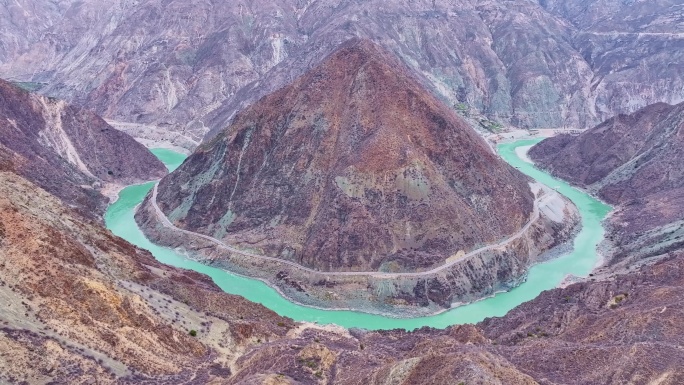 壮美山河峡谷金沙江虎跳峡震撼航拍