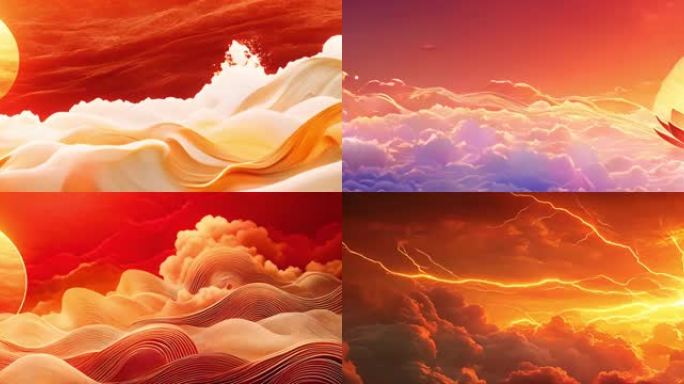 4k宽屏云海日出东方