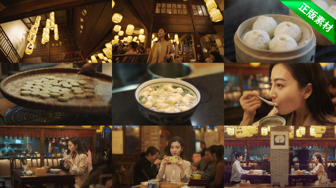 美食探店中式美食特色小吃打卡拍照偶遇爱情