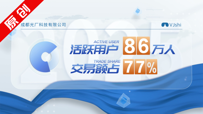 【无插件】企业科技数据文字展示
