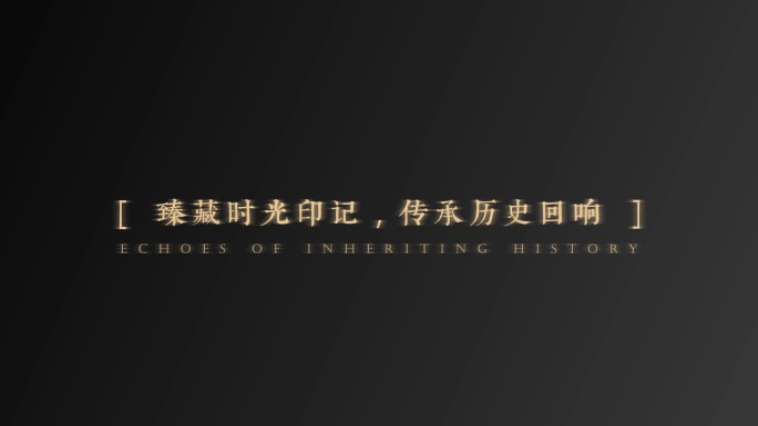 高端光影金色质感字幕