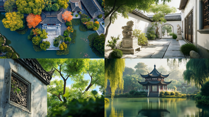 苏州园林中式建筑意境庭院合集