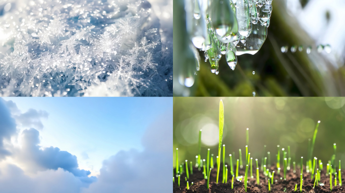 冰雪消融 万物复苏 冰雪融化