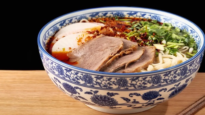 兰州牛肉面拉面高清视频素材