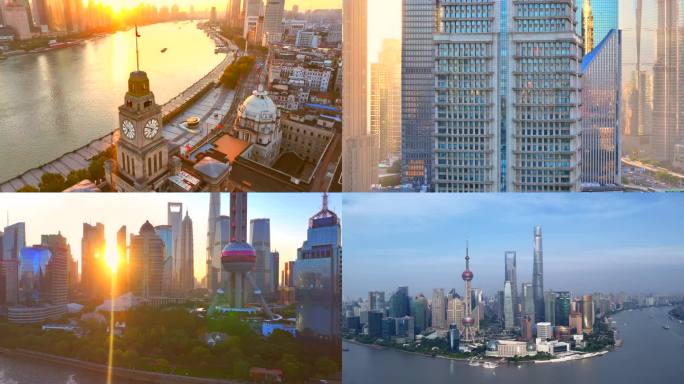 上海日出  外滩海关万国建筑群日出
