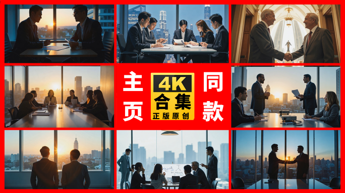 金融国际商务合作交流老外握手高层会议剪影