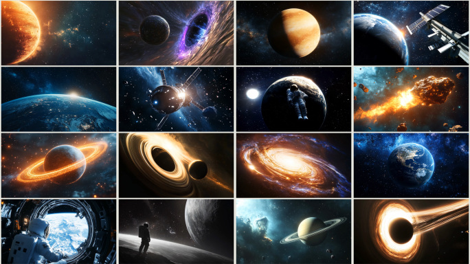 宇宙星空星球黑洞太空旅行空间跳跃穿梭宇宙